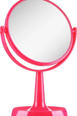 Kosmetikspiegel mit Ständer 85734 rund 15,5 cm rosa