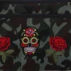 Kosmetiktasche Camouflage 95917 Rosen und Schädel