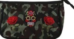 Kosmetiktasche Camouflage 95894 Rosen und Schädel