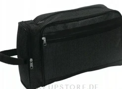 Kosmetiktasche für Männer schwarz 17,5x26x8 cm