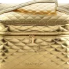 Kosmetiktasche für Reisen groß gold