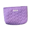 Kosmetiktasche gesteppt, mit Herzen, violett