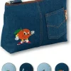 Kosmetiktasche Motifs 94767 dunkelblau mit mandarine