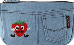 Kosmetiktasche Motifs 94750 mit Erdbeere blau