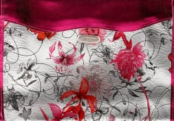 Kosmetiktasche Silver Meadow 94316 mit roten Blüten