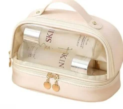 Kosmetiktasche-Organizer, KS115B, cremefarben