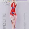 Kosmetische Pinzette blond Rotes Kleid