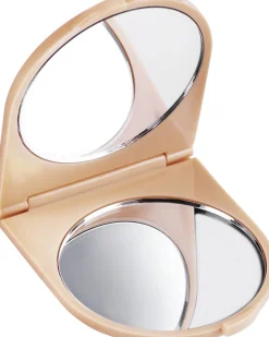 Kosmetischer Taschenspiegel 14x6 cm beige