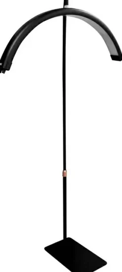 LED-Bodenlampe 'Halbmond', schwarz