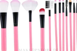 Make-up Pinselset in Etui rosa