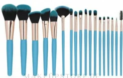 Make-up Pinselset 18-tlg. blau