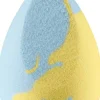 Make-up Schwamm schräg blau mit gelb