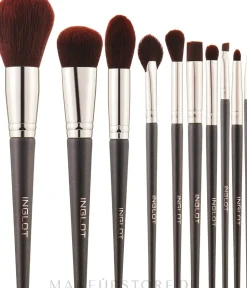 Make-up-Pinselset 10 St. im braunen Etui