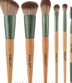 Make-up-Pinselset, 6 St., in grünem Etui