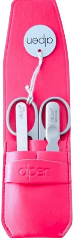 Maniküreset für Linkshänder, rosa, 4 Produkte