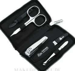 Maniküre-Set mit Reißverschluss für Reisen, schwarz
