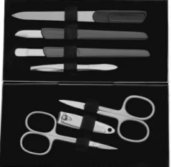 Maniküre-Set schwarz-silbermatt 7-tlg.