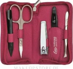 Maniküre-Set Siena mit Reißverschluss pink 5-tlg.
