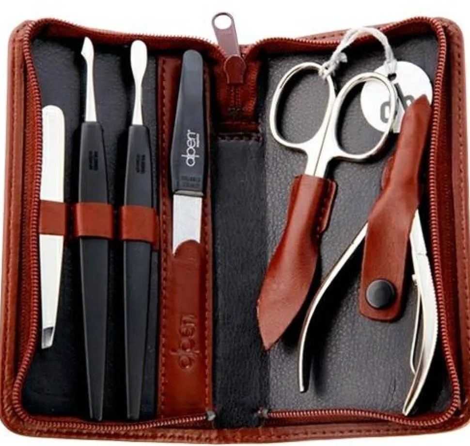 Maniküre-Set, 6-teilig, 6823, rot