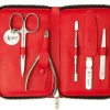 Maniküre-Set, 6-teilig, 6843R, rot