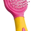Massage-Haarbürste für Kinder gelb-rosa