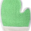 Massagehandschuh mit Daumen aus Baumwolle grün