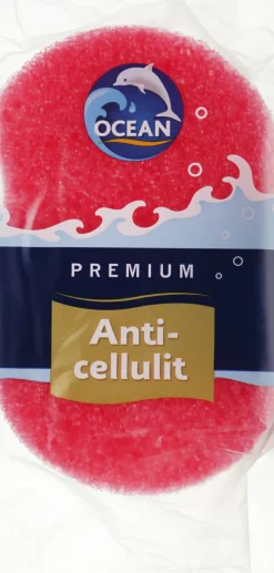 Massage-Schwamm gegen Cellulite, gelb-rosa