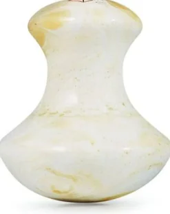 Massagestein in Pilzform für Gua Sha Milchiger Bernstein