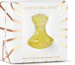 Massagestein in Pilzform für Gua Sha Bernstein
