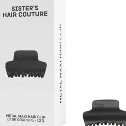 Metall-Haarspange Matte Dunkelgraphit Maxi