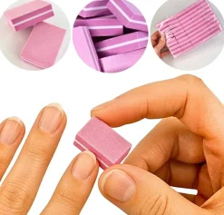 Mini-Nagelpuffer 100/180, rosa, 50 Stk