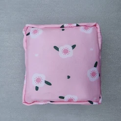 Mini-Tasche für Damenhygieneartikel, Blumen, pink
