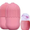 Multifunktionales Gesichtsmassagegerät, rosa
