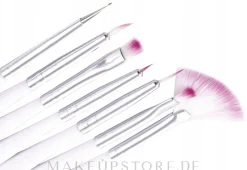 Nageldesign-Pinselset, 7 Stk., weiß