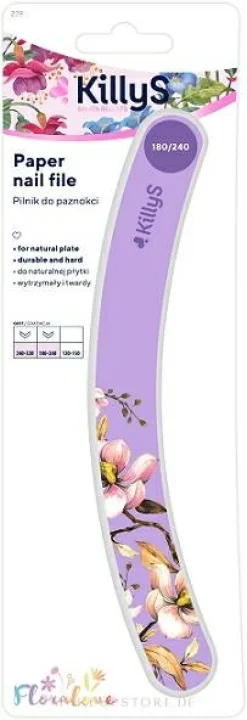 Nagelfeile gebogen 180/240 violett