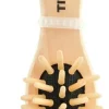 Ovale Massagebürste aus Holz braun