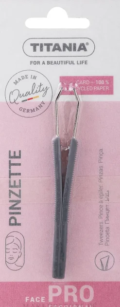 Pinzette gerade mit Kunststoffgriff 8.5 cm 1061/B grau