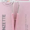 Pinzette mit Kunststoffgriff gerade 8 cm 1061/A hellrosa