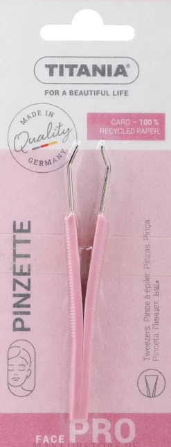 Pinzette mit Kunststoffgriff gerade 8 cm 1061/A hellrosa
