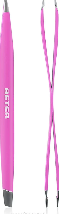 Professionelle Haarzupfpinzette mit Doppelspitze rosa