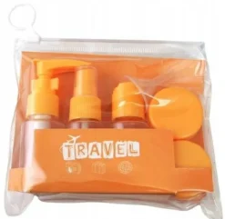 Reise-Set mit Behältern und Zubehör 7 in 1, orange, KS122B