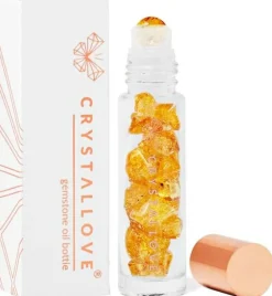 Roll-on mit Kristallen Cognac Bernstein 10 ml