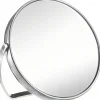 Runder Kosmetikspiegel, silber, 15,5 cm