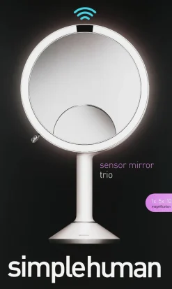 Rundes Spiegel mit Sensor, 20 cm, weiß