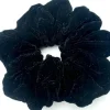 Samtiges Haargummi mit Glitzer, schwarz