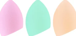 Satz von Make-up-Schwämmen, 10 Stück, rosa, creme, grün