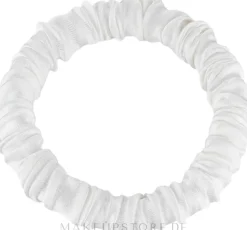 Scrunchie-Haargummi aus Naturseide milchweiß Skinny
