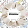 Scrunchie-Haargummi Faux Leather Classic beige