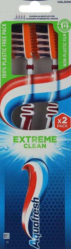Set mit Zahnbürsten Extreme Clean, mittelharte, weinrote