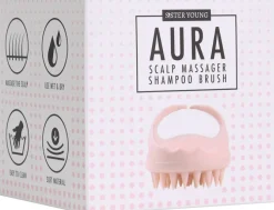 Shampoo-Bürste und Kopfhaut-Massagegerät, rosé